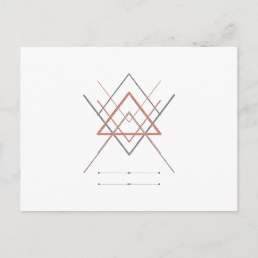 Carte Postale Triangles Rose Gold Silver (Devant)