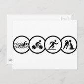 Carte Postale triathlon (Devant / Derrière)