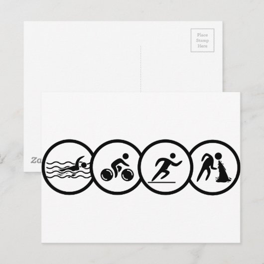 Carte Postale triathlon (Devant / Derrière)
