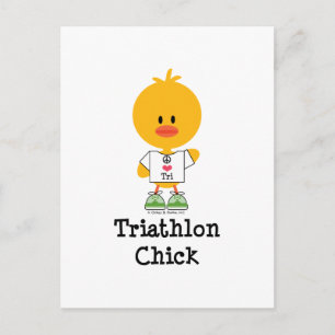Carte postale Triathlon Chick