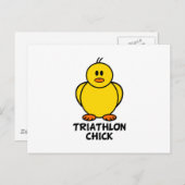 Carte Postale Triathlon Chick (Devant / Derrière)