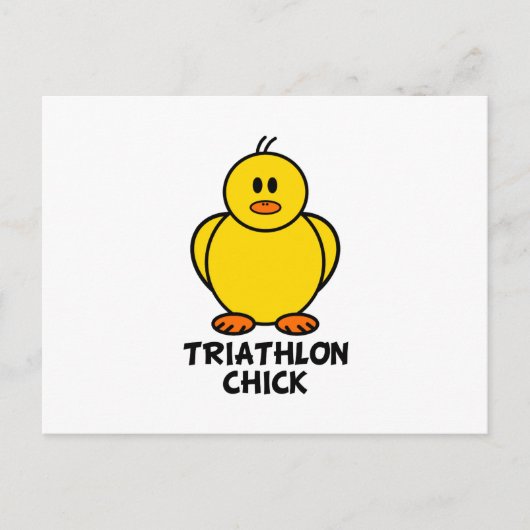 Carte Postale Triathlon Chick (Devant)