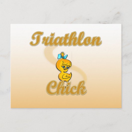 Carte Postale Triathlon Chick (Devant)