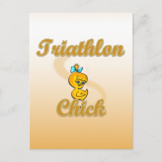 Carte Postale Triathlon Chick (Devant)