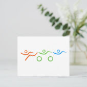 Carte Postale Triathlon cool et design unique (Debout devant)