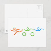 Carte Postale Triathlon cool et design unique (Devant / Derrière)