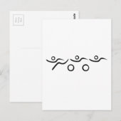 Carte Postale Triathlon cool et design unique (Devant / Derrière)