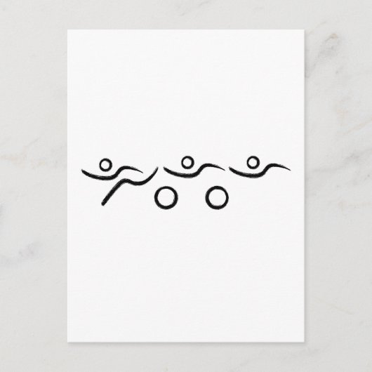 Carte Postale Triathlon cool et design unique (Devant)