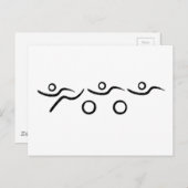 Carte Postale Triathlon cool et design unique (Devant / Derrière)