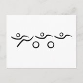 Carte Postale Triathlon cool et design unique (Devant)