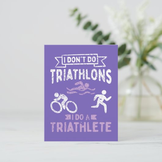 Carte Postale Triathlon Funny (Debout devant)