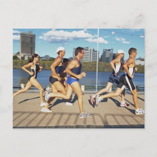 Carte Postale Triathloners Courir 2 (Devant)