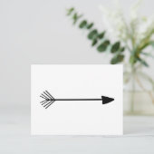 Carte Postale Tribal Art Single Black Arrow Design tendance (Debout devant)