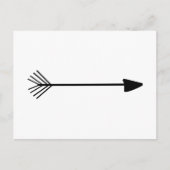 Carte Postale Tribal Art Single Black Arrow Design tendance (Devant)