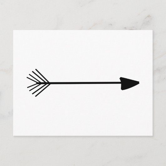Carte Postale Tribal Art Single Black Arrow Design tendance (Devant)