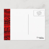 Carte Postale Tribal Aztec Art Rouge Noir (Dos)