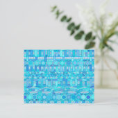 Carte Postale Tribal Batik - tons bleus (Debout devant)