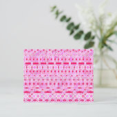 Carte Postale Tribal Batik - tons roses (Debout devant)