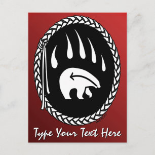 Carte postale Tribal Bear Claw Carte postale Autoc