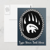 Carte postale Tribal Bear Claw Carte postale Autoc (Devant / Derrière)