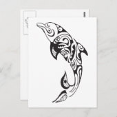 Carte Postale Tribal Dolphin (Devant / Derrière)