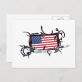 Carte postale Tribal Flag USA (Devant / Derrière)