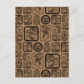 Carte Postale Tribal MAYA ancien masque motif 1 (Devant)