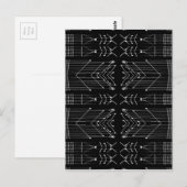 Carte Postale Tribal noir et blanc (Devant / Derrière)