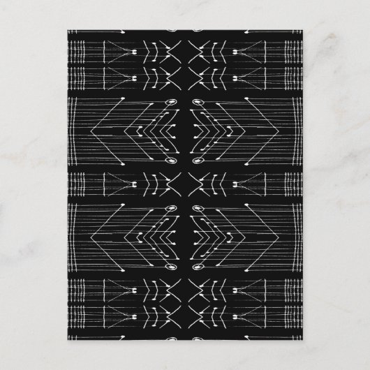 Carte Postale Tribal noir et blanc (Devant)