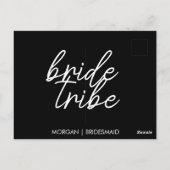 Carte Postale Tribe de mariée | Proposition moderne de parti nup (Dos)