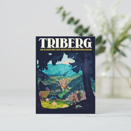 Carte Postale Triberg im Schwarzwald, vue de la forêt noire (Debout devant)