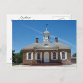 Carte Postale Tribunal colonial de Williamsburg (Devant / Derrière)