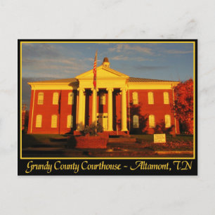Carte Postale Tribunal du comté de Grundy - Altamont, TN