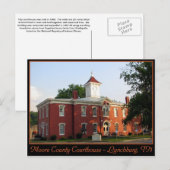 Carte Postale Tribunal du comté de Moore - Lynchburg, TN (Devant / Derrière)