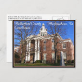 Carte Postale Tribunal du comté de Rutherford - Murfreesboro (TN (Devant / Derrière)