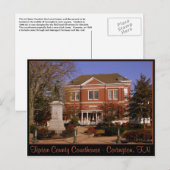 Carte Postale Tribunal du comté de Tipton - Covington, TN (Devant / Derrière)