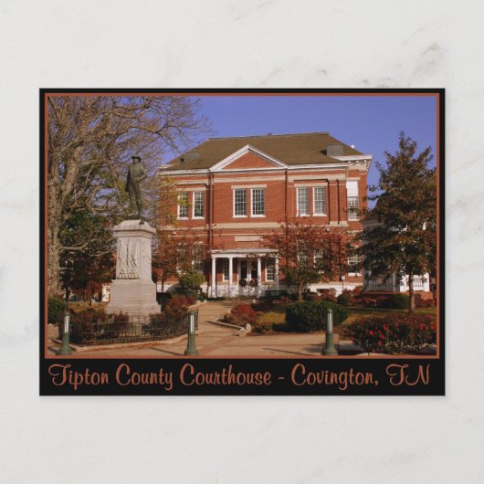 Carte Postale Tribunal du comté de Tipton - Covington, TN (Devant)
