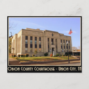 Carte Postale Tribunal du comté d'Obion - Union City, TN