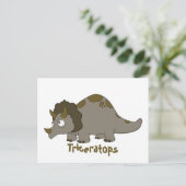 Carte Postale Tricératops (Debout devant)