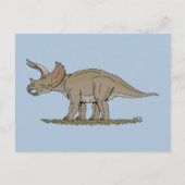 Carte Postale Tricératops de Dinosaure Crétacé (Devant)