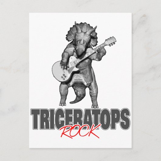 Carte Postale Tricératops Rocks (Devant)