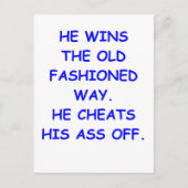 Carte Postale tricher (Devant)