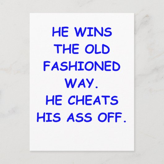 Carte Postale tricher (Devant)