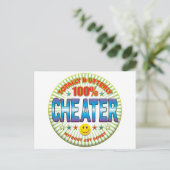 Carte Postale Tricher Totalement (Debout devant)