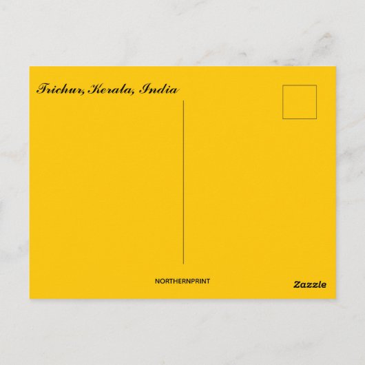 Carte Postale Trichur Kerala Inde (Dos)