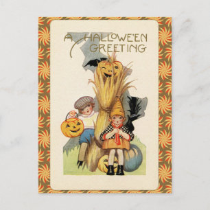 Carte Postale Trick Halloween vintage ou traitements