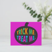 Carte Postale Trick Me Traite, Halloween Multi-Couleur (Debout devant)