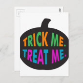Carte Postale Trick Me Treat Me Multi-Color (Devant / Derrière)