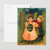 Carte Postale Trick ou régal pour la nuit d'Halloween (Devant / Derrière)