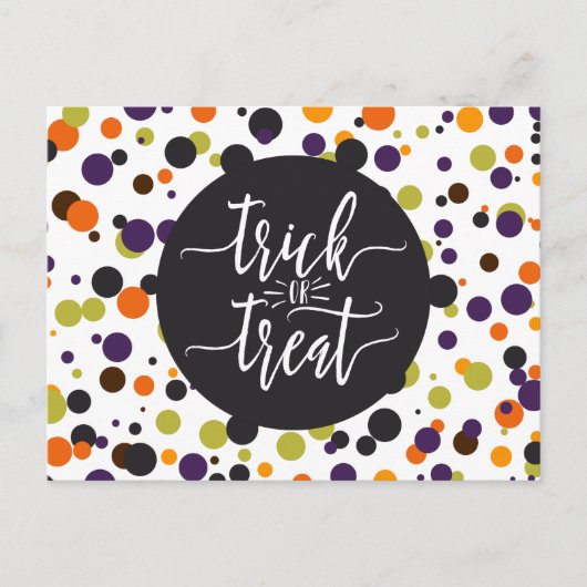 Carte Postale Trick ou traitement Halloween Invitation moderne (Devant)